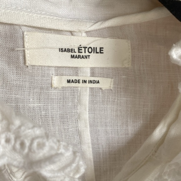 Isabel Marant White Ruffled Blouse XS - Picture 6 of 7